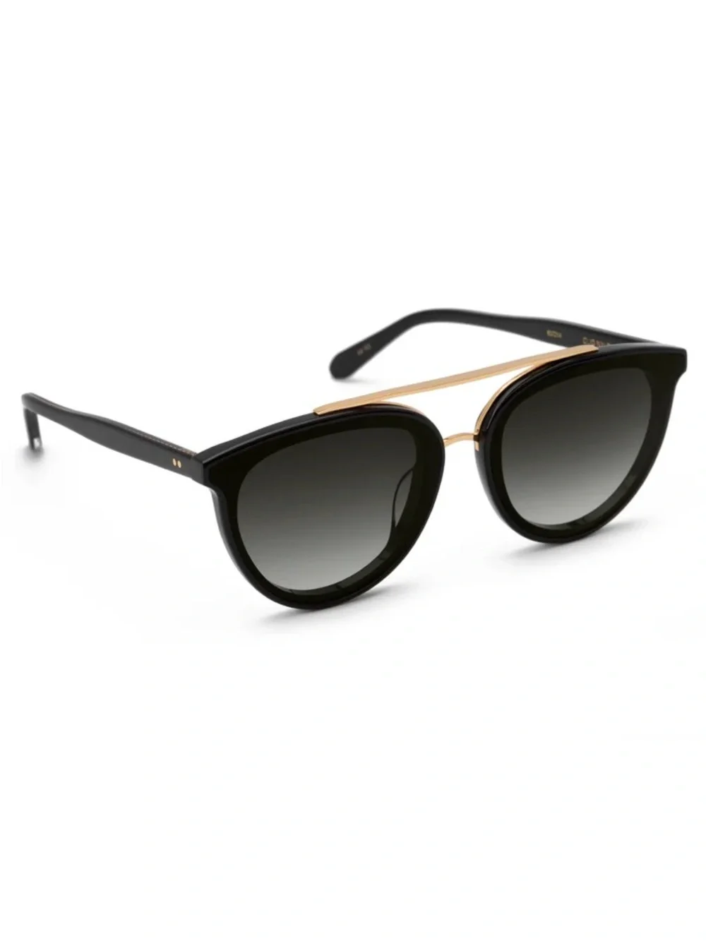 KREWE Clio Nylon Black + Shadow 24K Oversized Aviator Sunglasses NWT - Picture 3 of 7